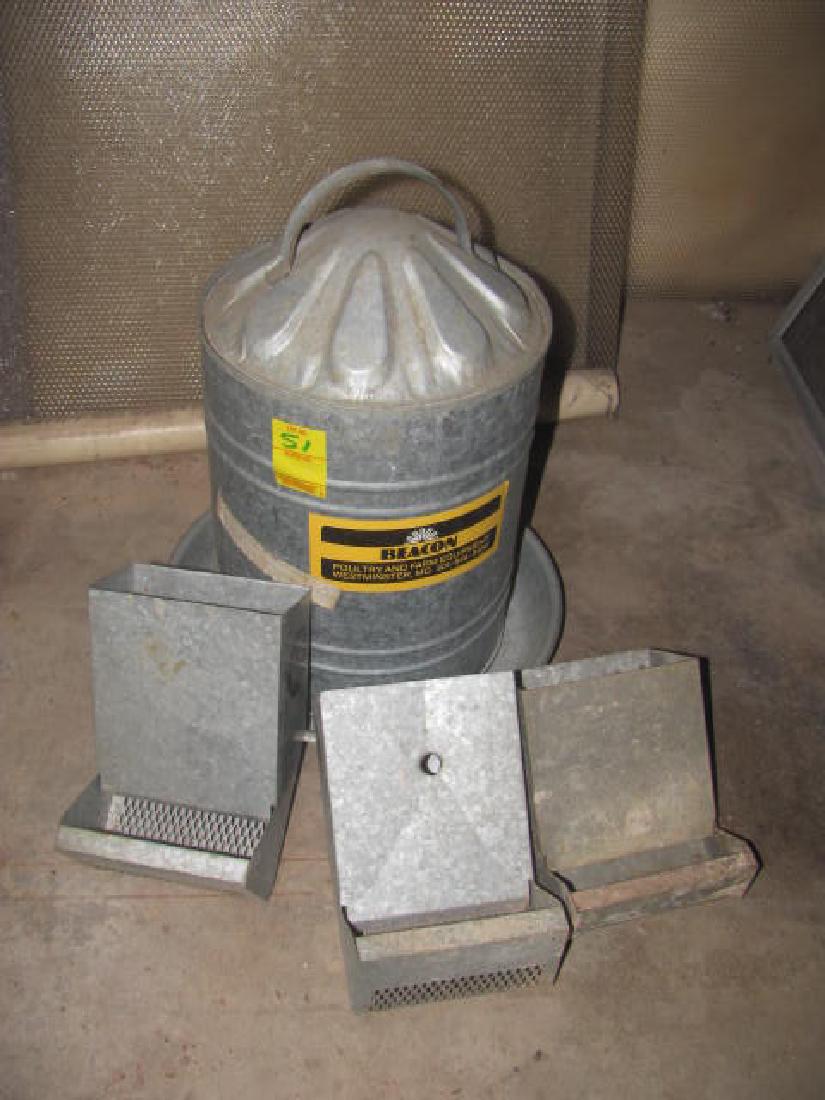 Chicken Waterer & Feeders: This consists of waterer & 3 feeders