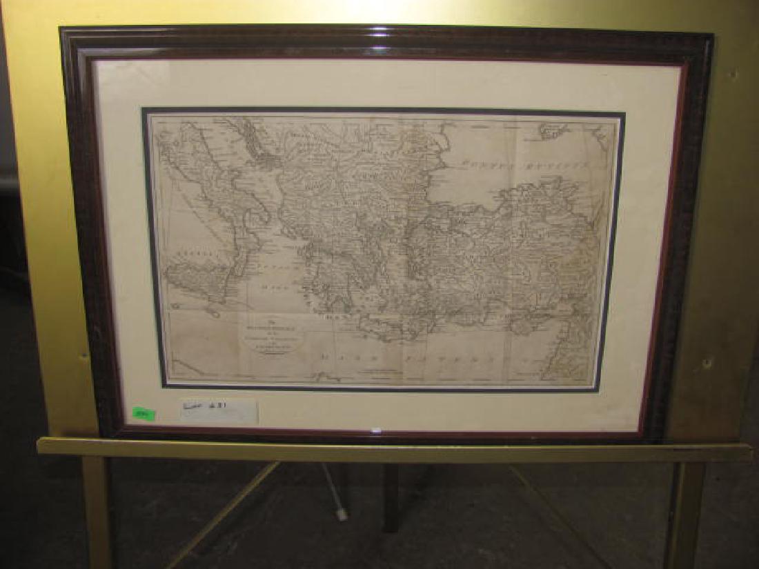 Grecian Colonies Map: John Gillies is written on back. This is approx. 16x22.