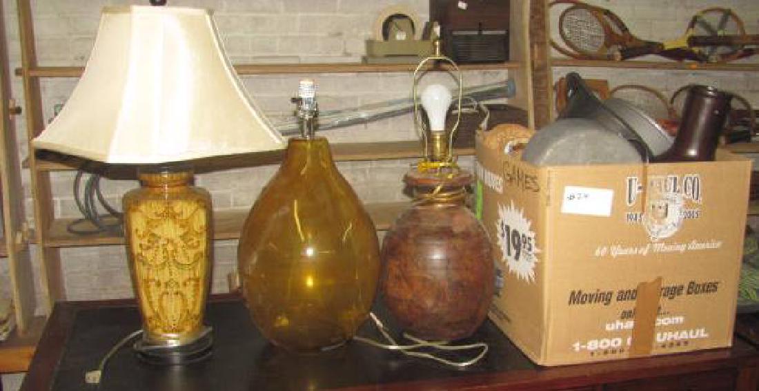 3 Table Lamps & Box Lot (1 of 3)