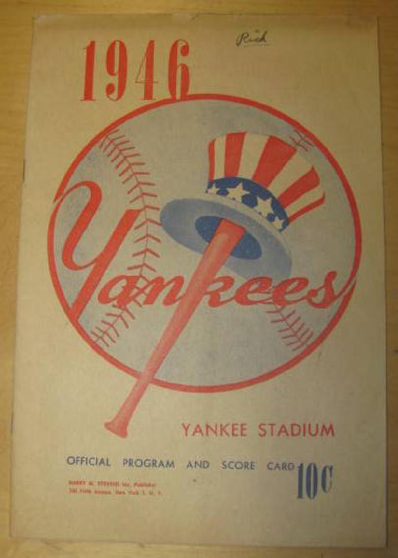 1946 New York Yankees Program & Ticket Stub (1 of 4)