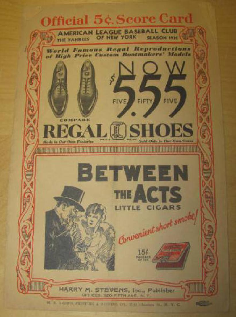 1932 New York Yankees Baseball Program (1 of 1)