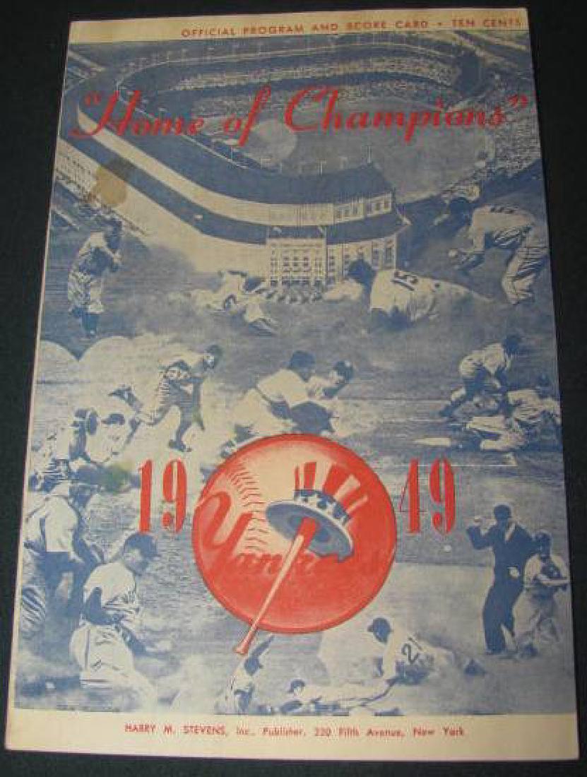 1949 New York Yankees Program (1 of 1)