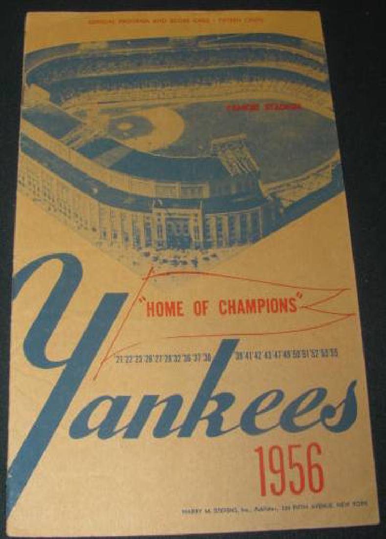 1956 New York Yankees Program (1 of 3)