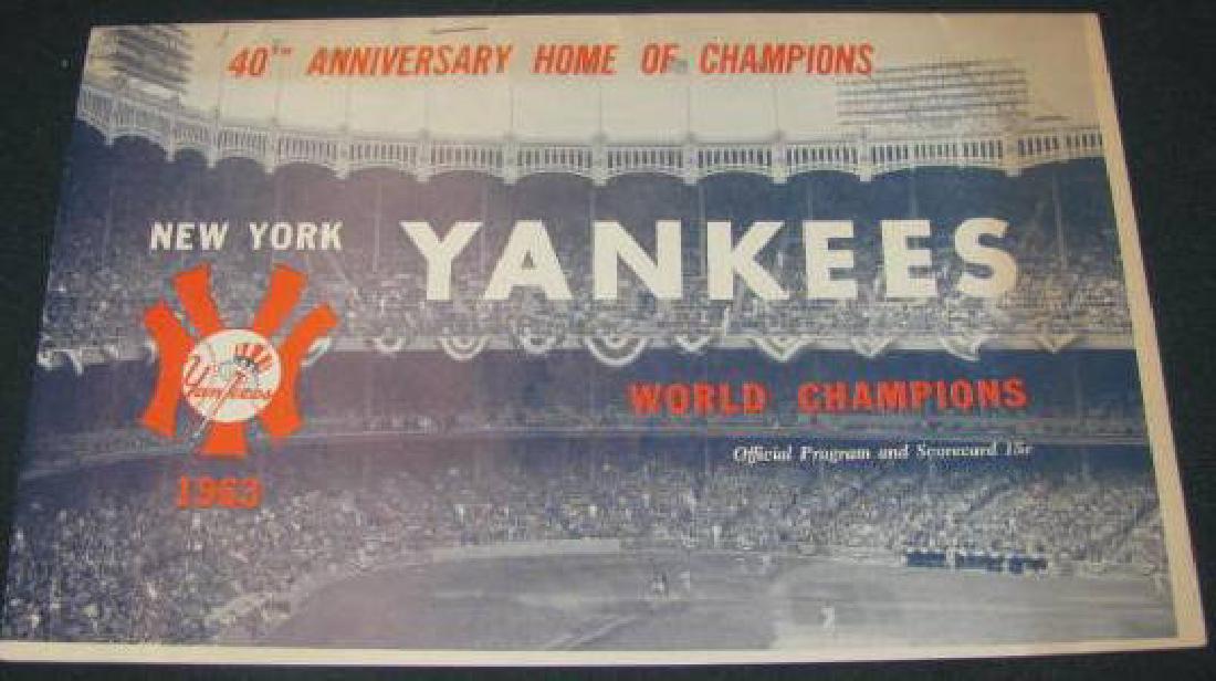 1963 New York Yankees Program (1 of 4)
