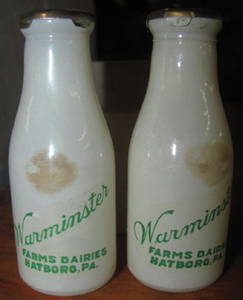 Warminster FarmsMilk Bottle Salt & Pepper