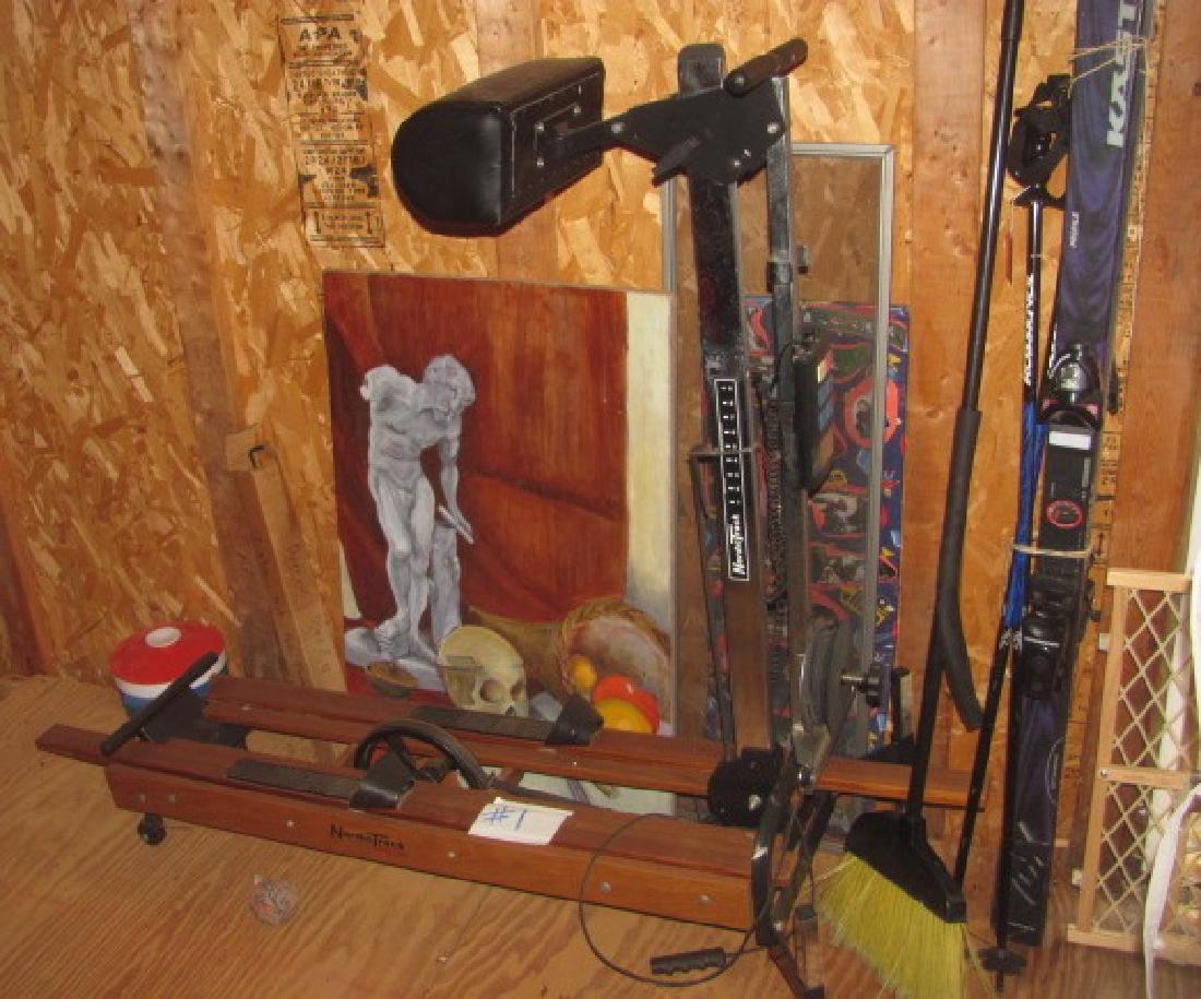 NordicTrack Pro Lot: Lot consists of NordicTrack, skis, & misc