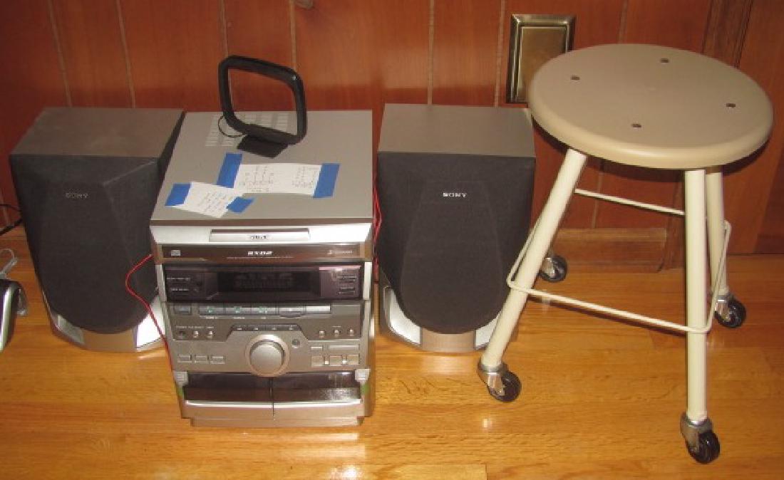 Sony Stereo & Stool: Stereo & Stool