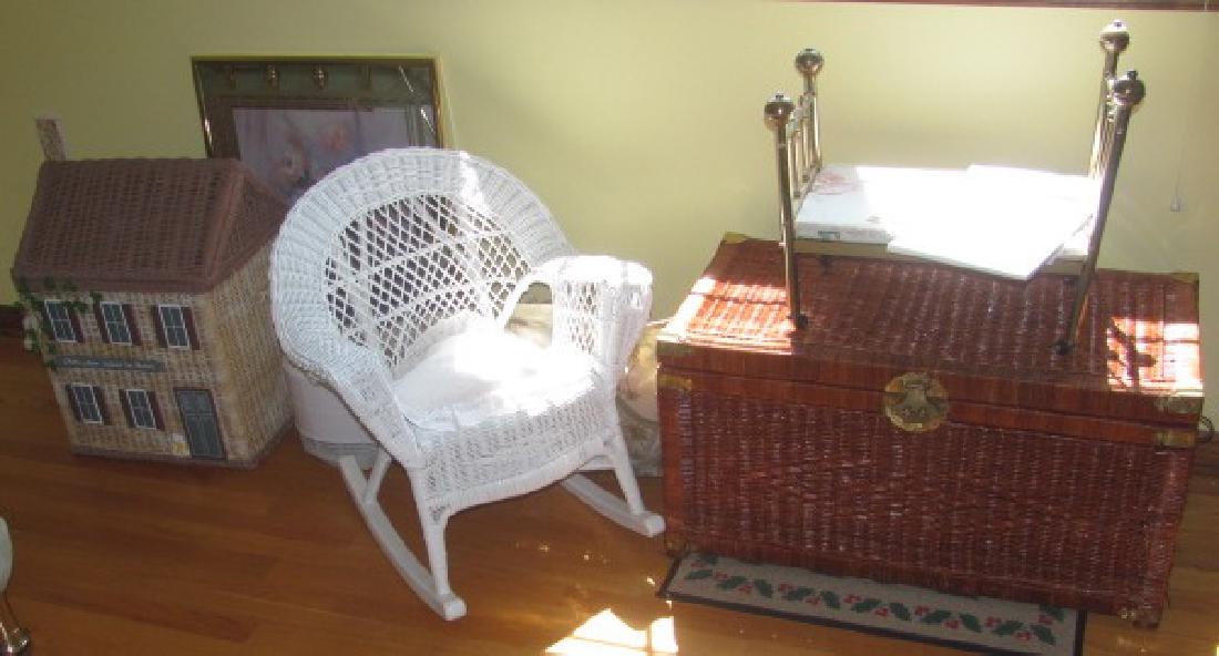 Wicker Chair, Doll House Basket, Chest (1 of 4)