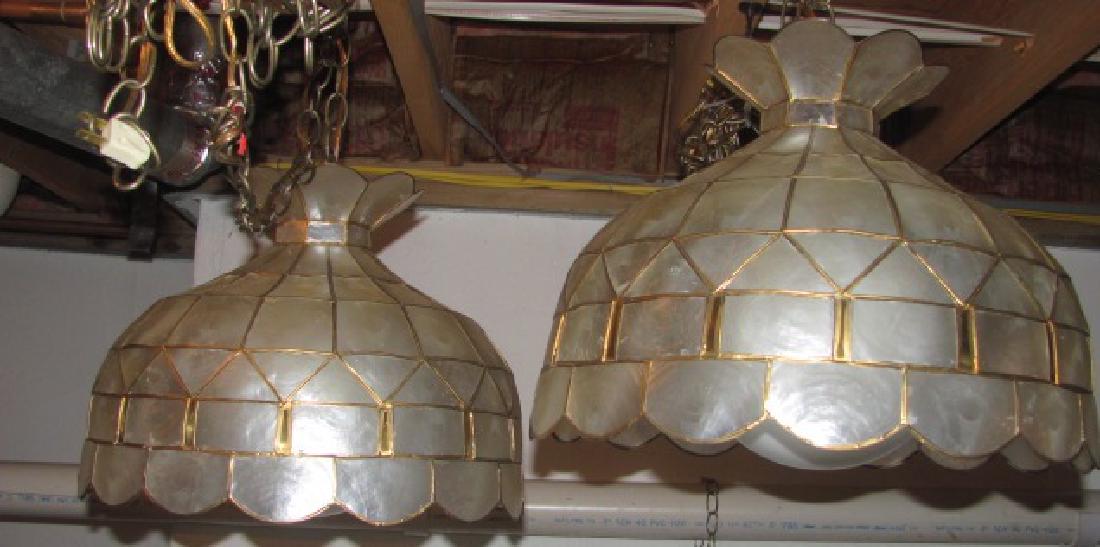 Pair Of Capiz Shell Lamps (1 of 2)