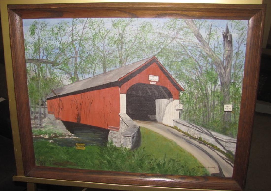 Bucks County PA Covered Bridge Painting (1 of 3)