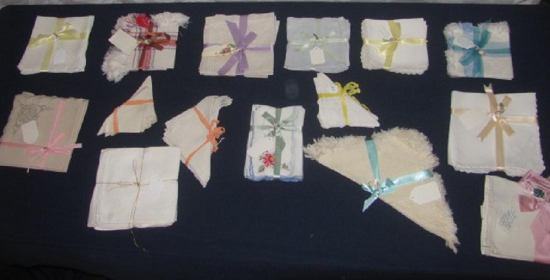 Linen Damask & Cotton Napkin Lot: This Lot Includes approx. 102 pieces.