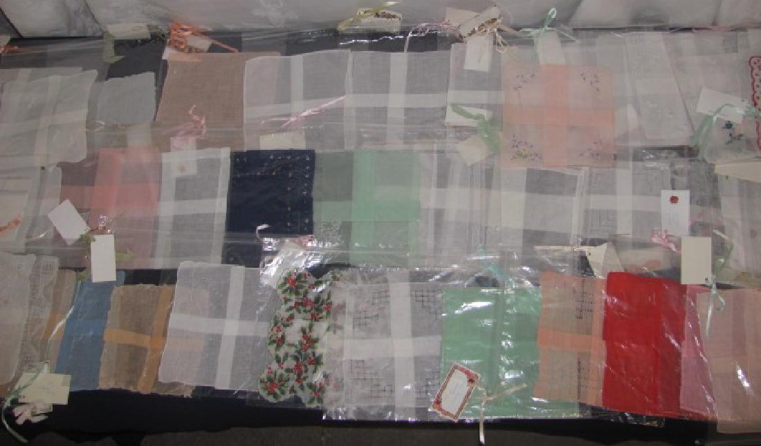 46 Hankies: Hanky Lot includes, Monogram, Embroided , Linen.