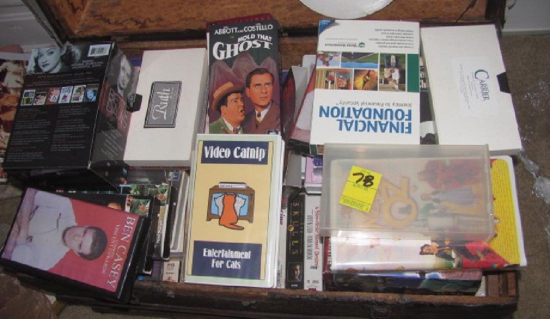 Trunk Full of DVD's VHS Tapes (1 of 2)