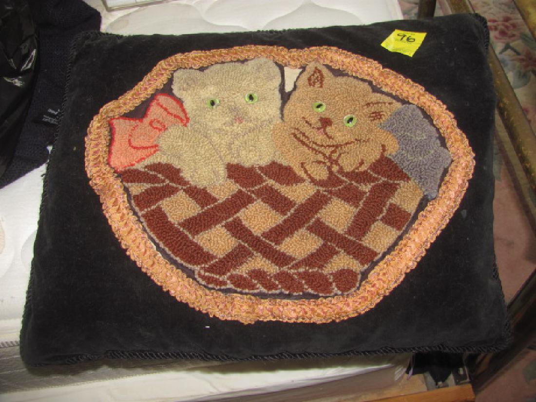 Needlepoint Cat Pillow: Cat Pillow