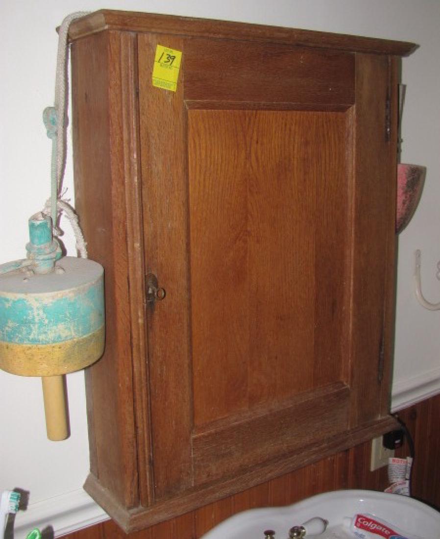 Oak Medicine Cabinet & Bouys (1 of 3)