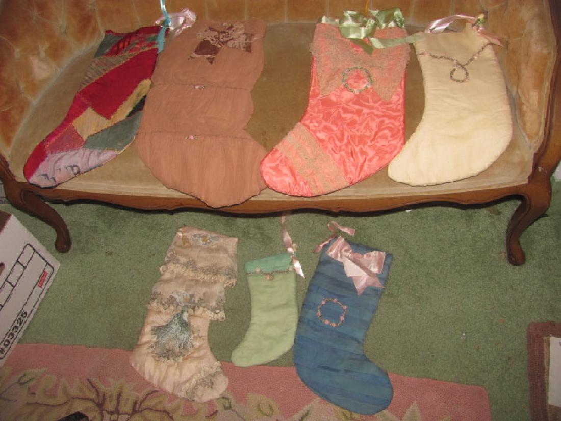 Christmas Stockings & Tree Skirt: Vintage Christmas Stockings & newer tree skirt