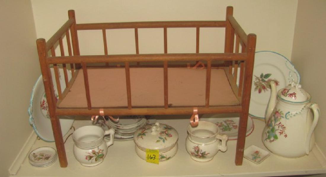 Doll Crib & Tea Set: Crib & Tea Set