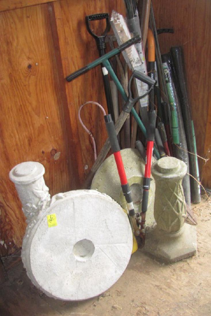 Concrete Bird Baths & Garden Tools (1 of 3)
