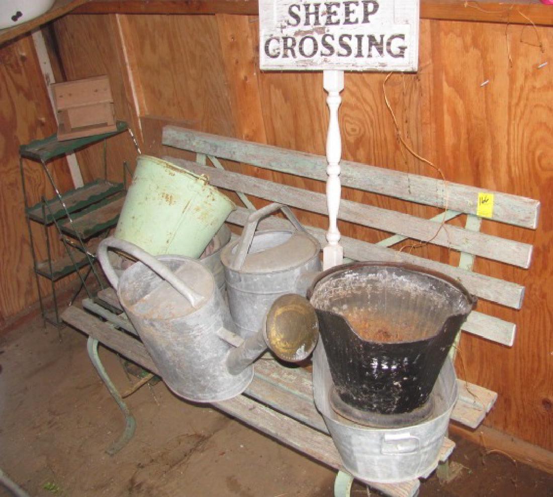 Galvanized Lot , Bench , Plant Stand (1 of 4)