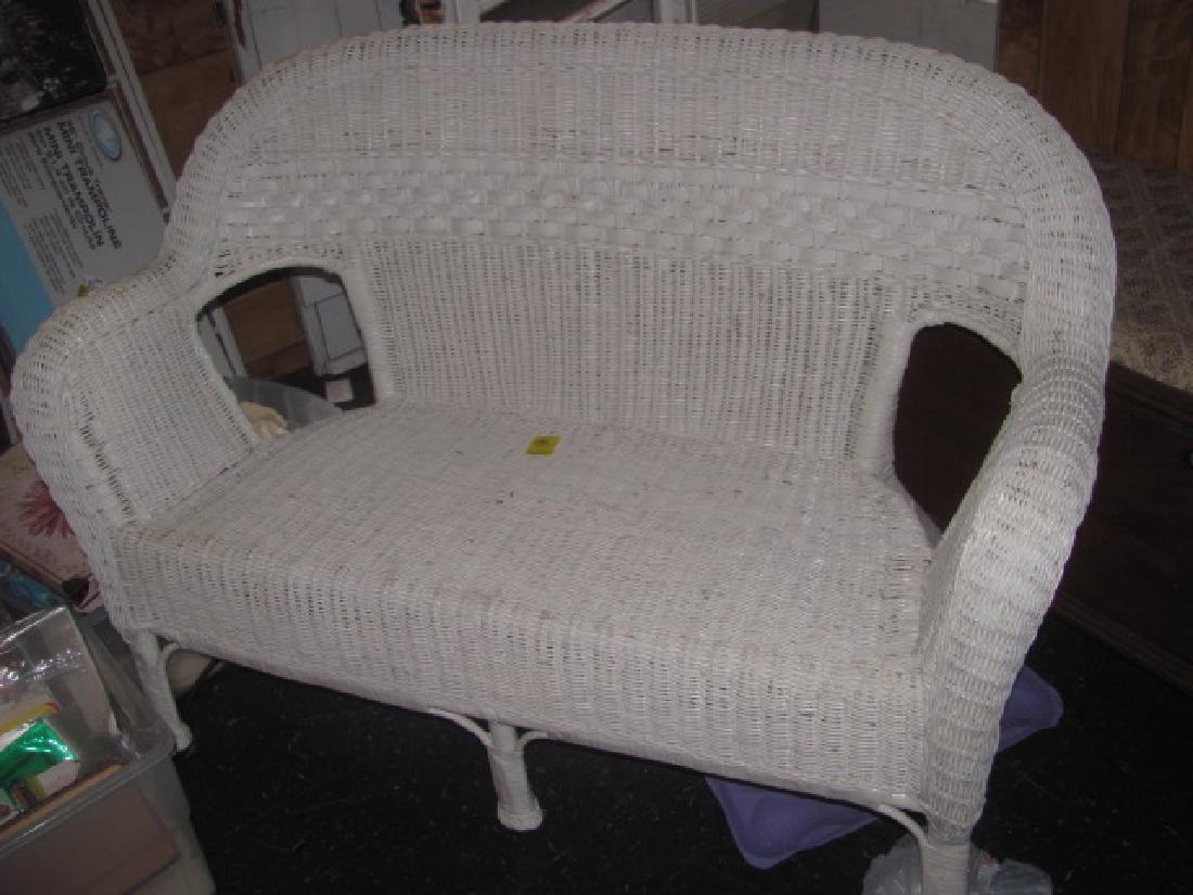 Wicker Settee & Blanket Chest (1 of 2)
