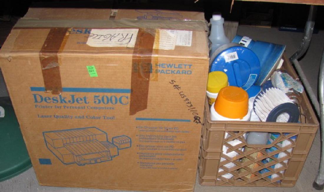 Printer Pool Supplies Christmas Tree Stands: DeskJet 500c printer & misc items