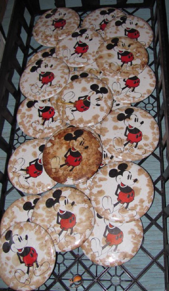24 Mickey Mouse Mirrors: Approx. 3 1/2" in diameter. Have staining
