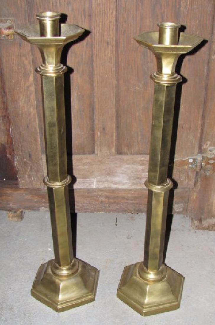 Large Heavy Brass Candle Sticks (1 of 5)