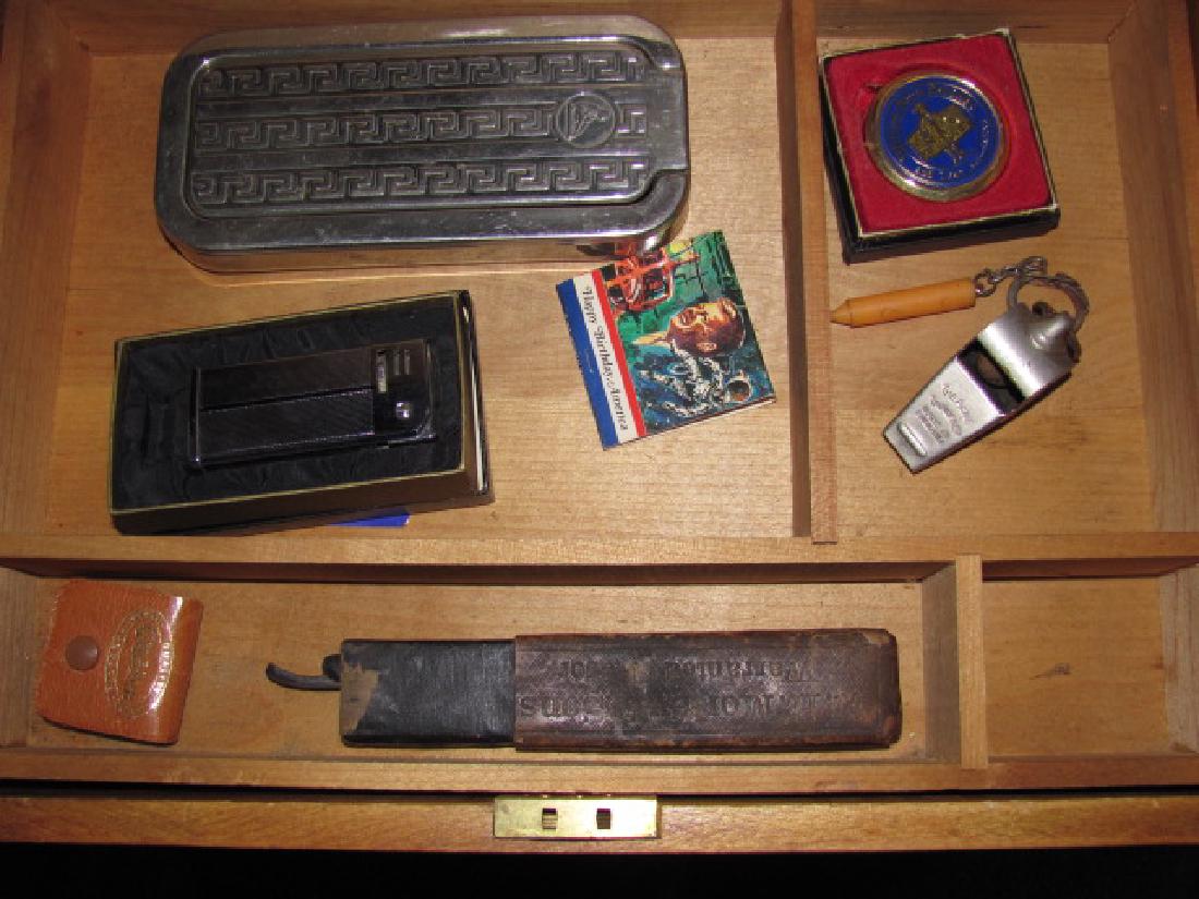 Wood Box & Contents ATC Lighter Whistle (1 of 4)