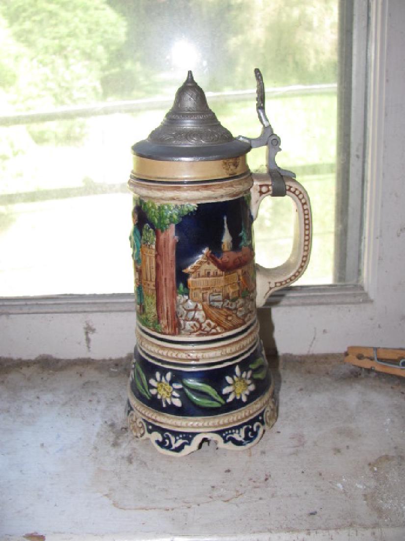 German Pewter Stein Music Box (1 of 4)