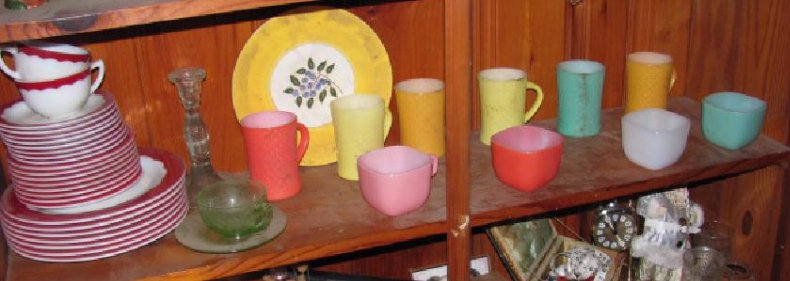 Glasbake Stangl Dishes Cups Lot (1 of 3)