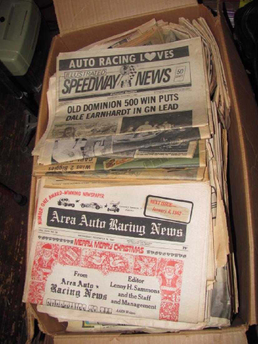 Box Full of Vintage Racing Newspapers (1 of 1)