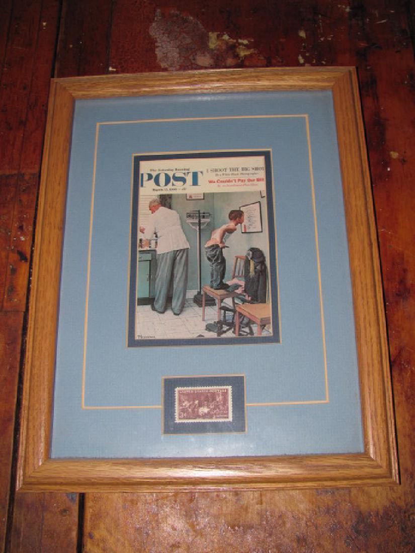 Framed Norman Rockwell Print & Stamp (1 of 3)