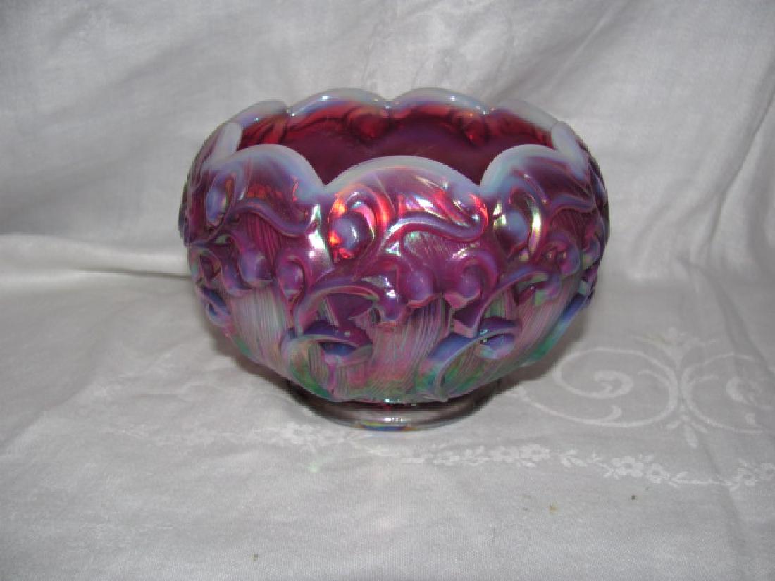 Fenton Glass Rose Bowl (1 of 2)