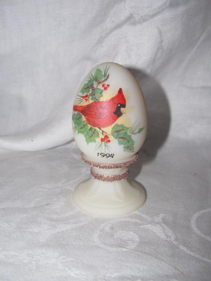 1994 Fenton Cardinal Hand Painted Egg (1 of 2)