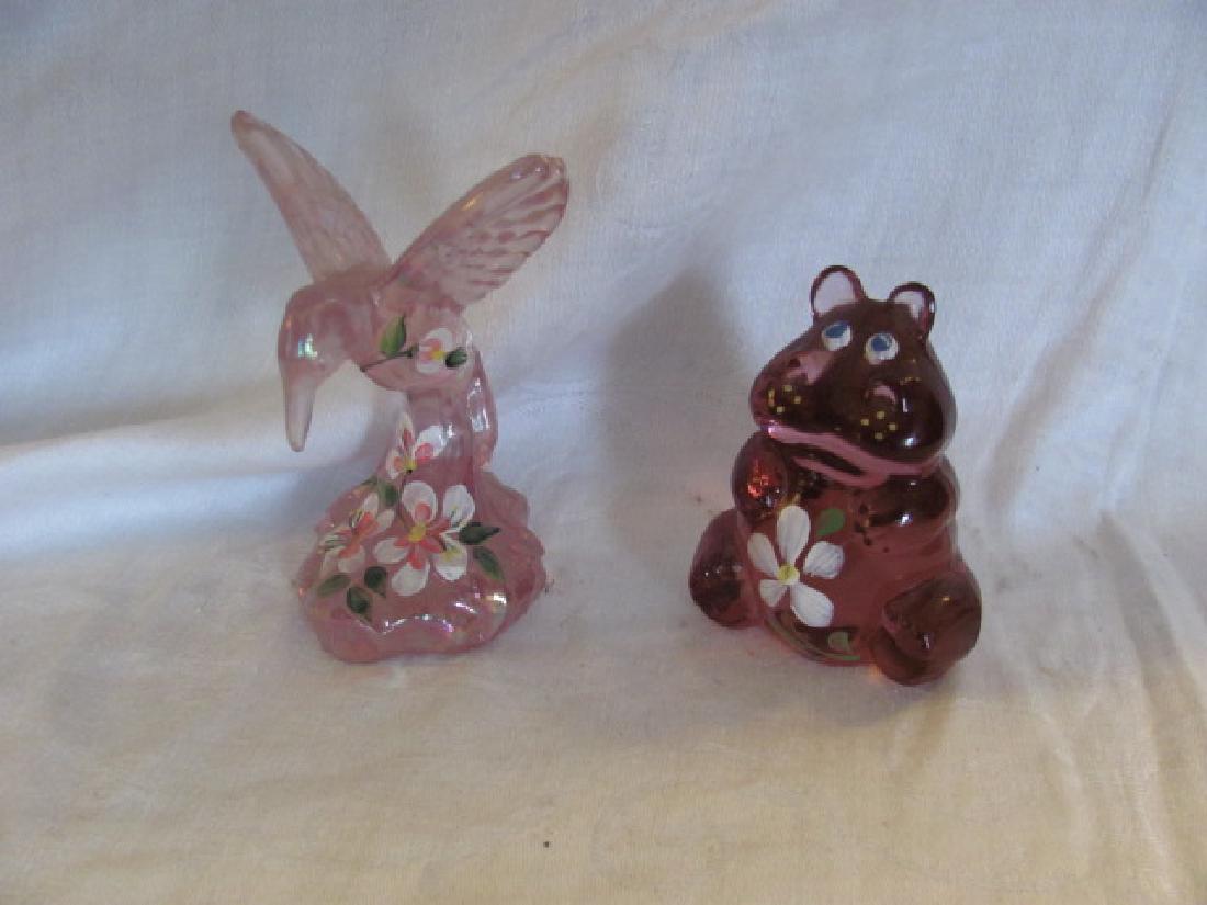 Fenton Glass Hummingbird & Hippo (1 of 3)