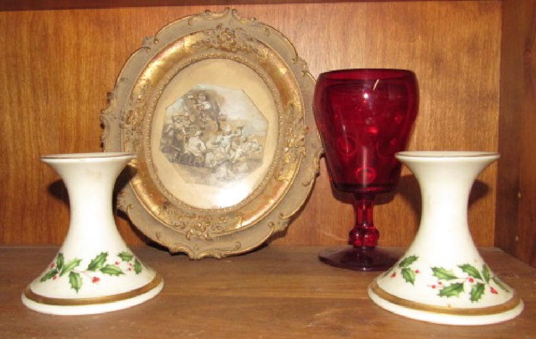 Lenox Candle Sticks Ruby Glass Goblet (1 of 1)