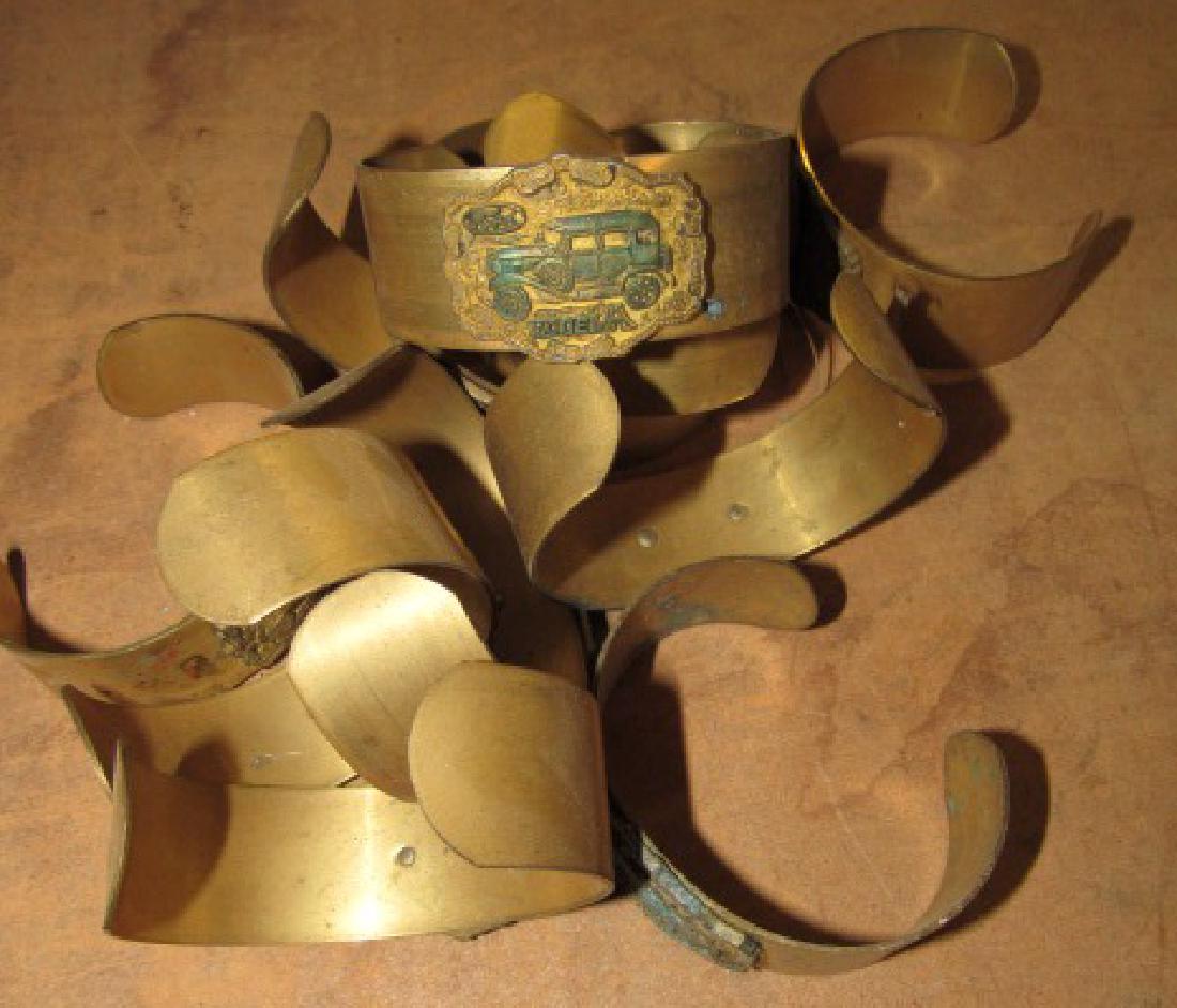 11 Brass Model A Car Cuff Bracelets: 11 Brass Cuff Bracelets