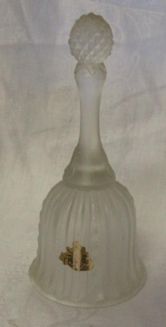 Fenton Glass Bell w/ Paper Label: Approx. 6 3/4" tall