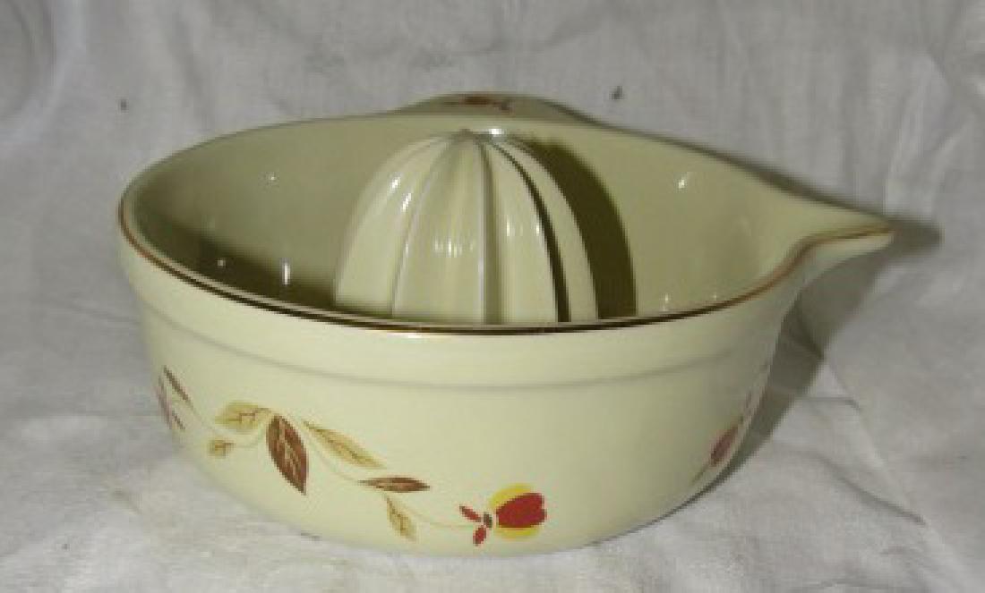 Hall China Autumn Leaf Juicer 60th Anniversary: Approx 6" in diameter.