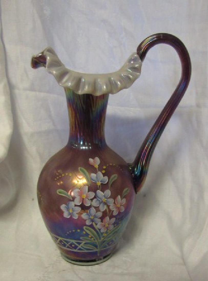 Fenton Art Glass Hand Painted Pitcher (1 of 4)
