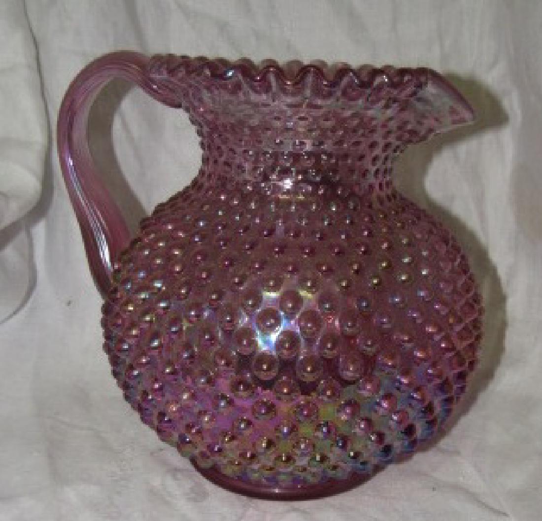 Fenton Iridescent Hobnail Pitcher (1 of 3)
