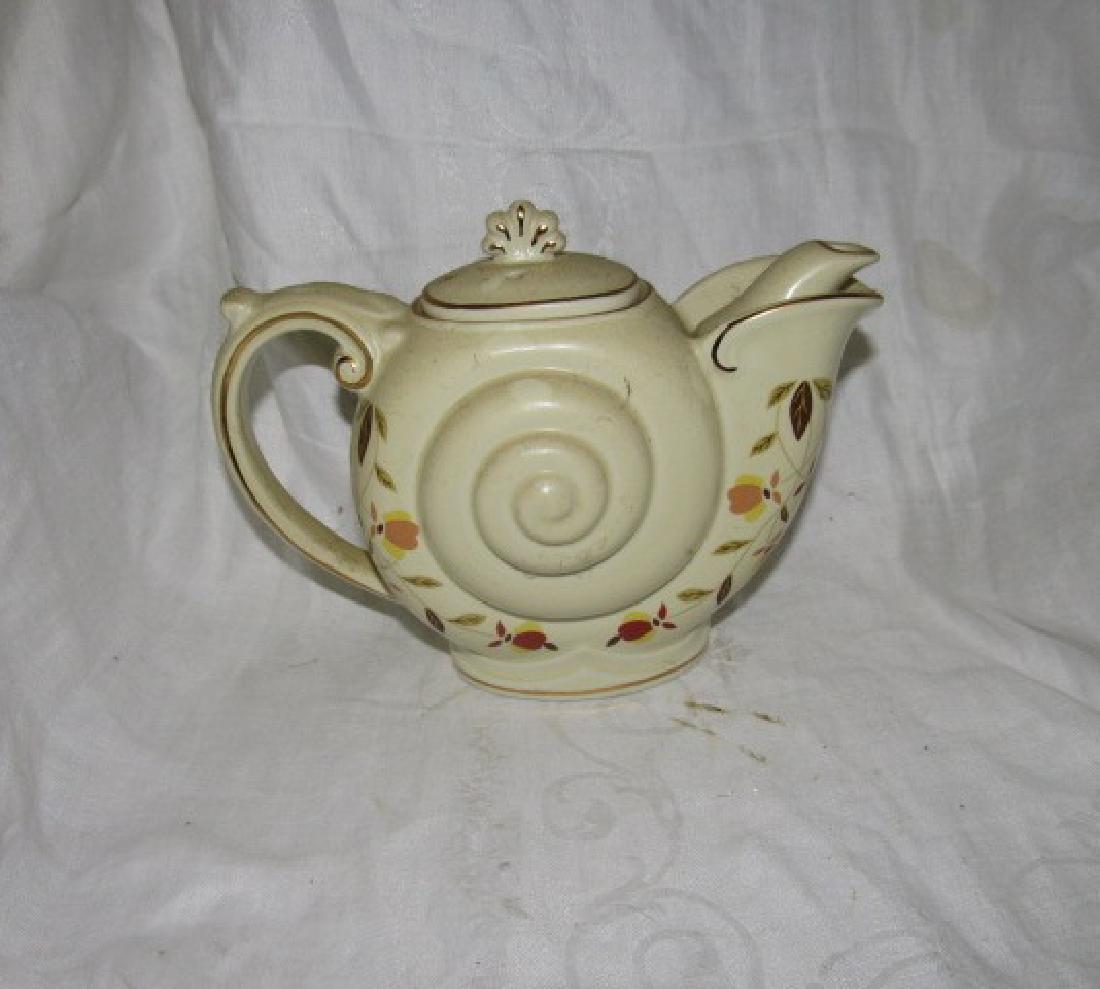Hall China Autumn Leaf Club Teapot: Approx. 7" tall.