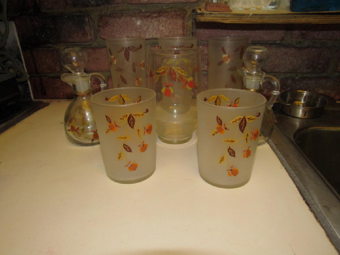 Vintage Retro Frosted Glasses Oil Vinegar Cruets (1 of 4)