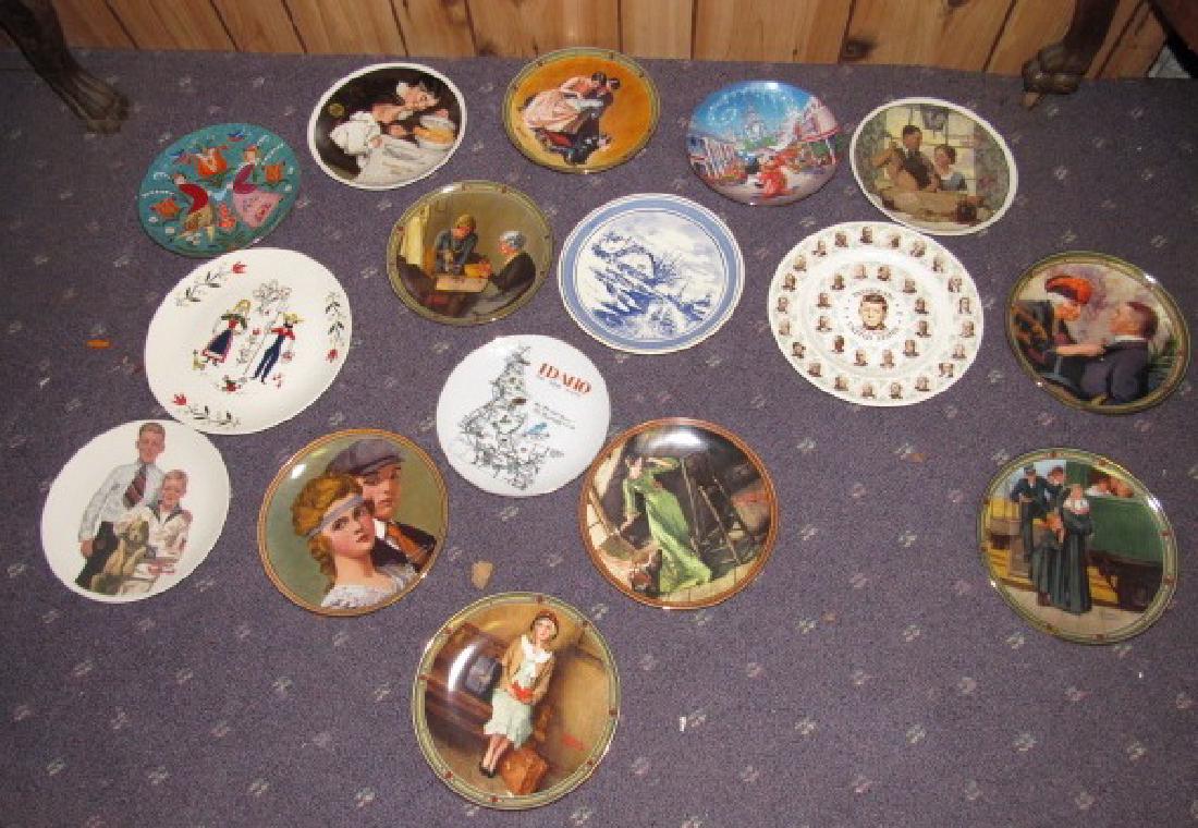 Norman Rockwell Collector Plates: Lot of Misc Plates including Norman Rockwell & Disney. Getting all pictured.