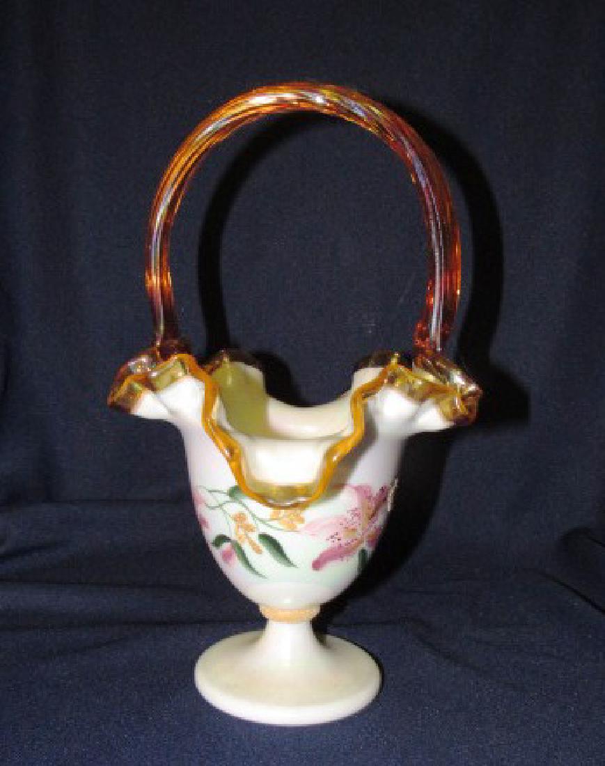 Bill Elinor Fenton Hand Painted Signed Basket (1 of 4)