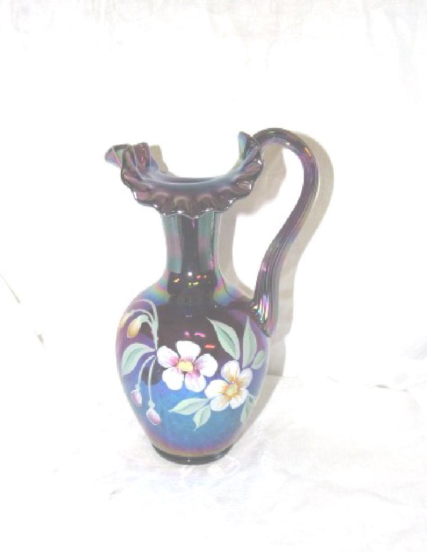 Fenton Art Glass Hand Painted Pitcher (1 of 2)