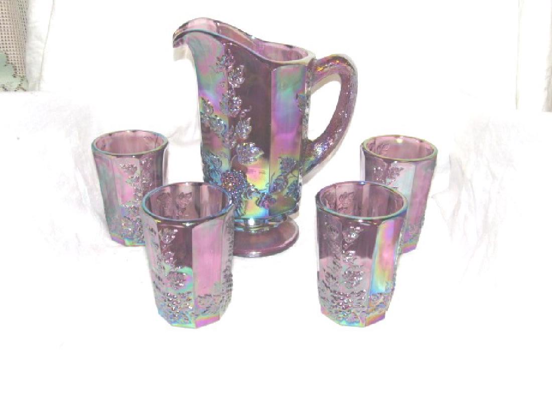 Fenton Art Glass Grape Water Set (1 of 2)