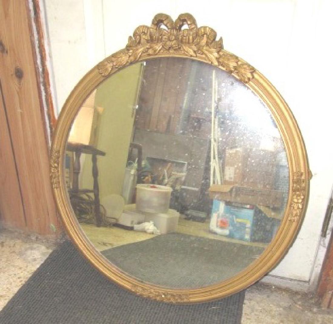 Round Mirror w/ Gold Guilt Frame (1 of 3)