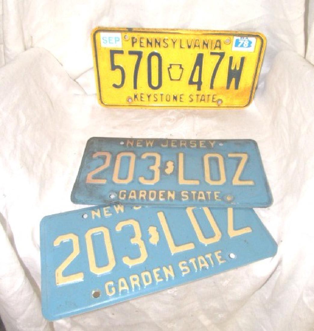 3 License Plates New Jersey & Pennsylvania (1 of 1)