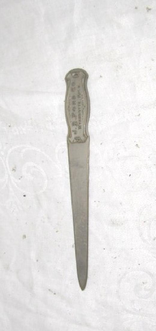 JB Ford Wyandotte Mich Indian Letter Opener: Approx. 8 1/2" long